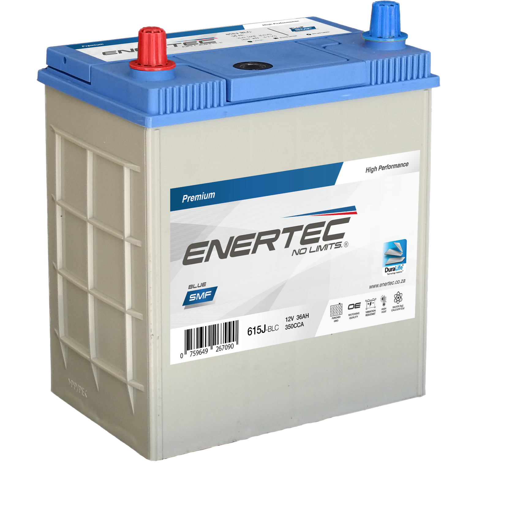 615J-BLC 12V 36Ah Enertec BLUE Lead Calcium Automotive, UPS and Standby Battery