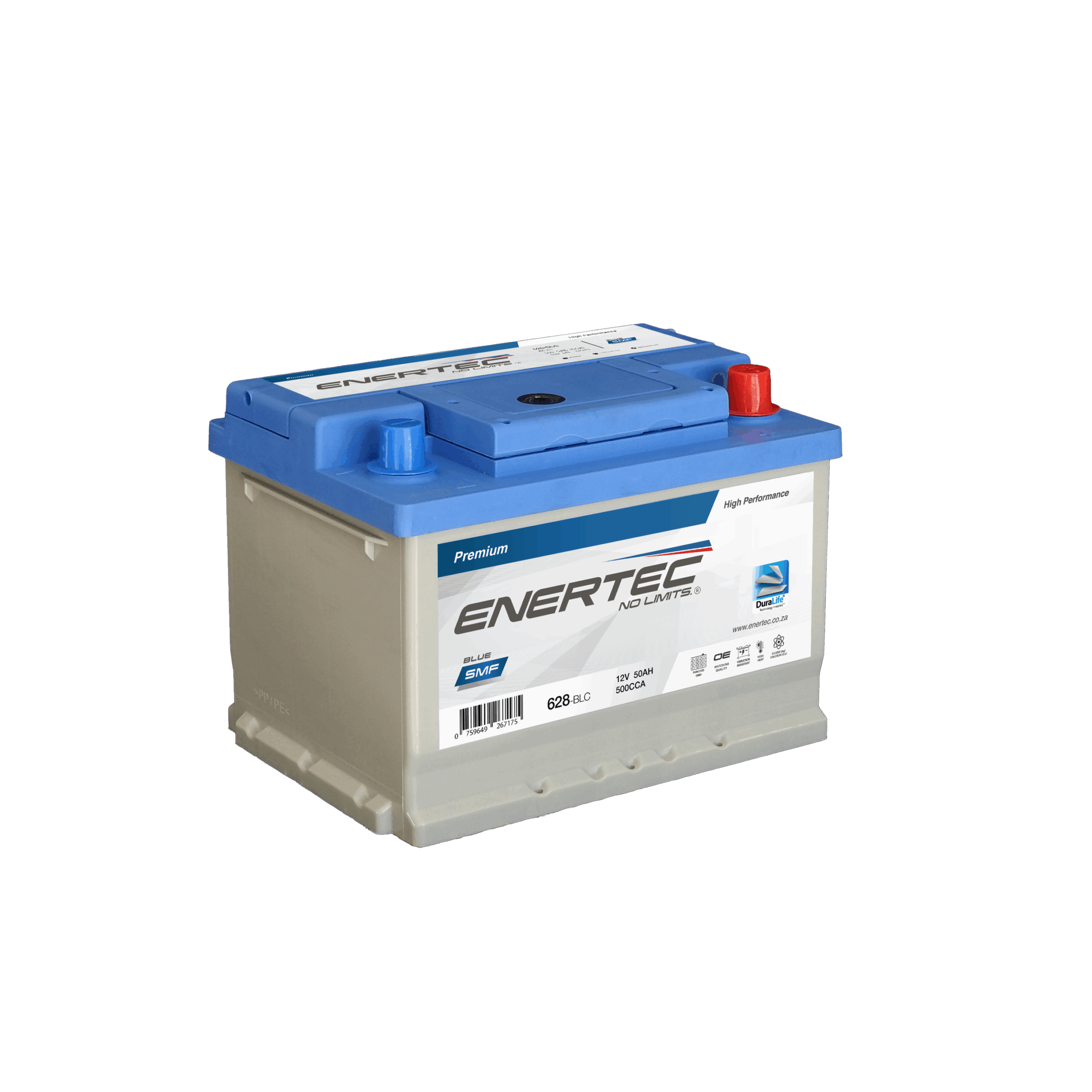 628-BLC 12V 50Ah Enertec Blue Lead Calcium Automotive Battery