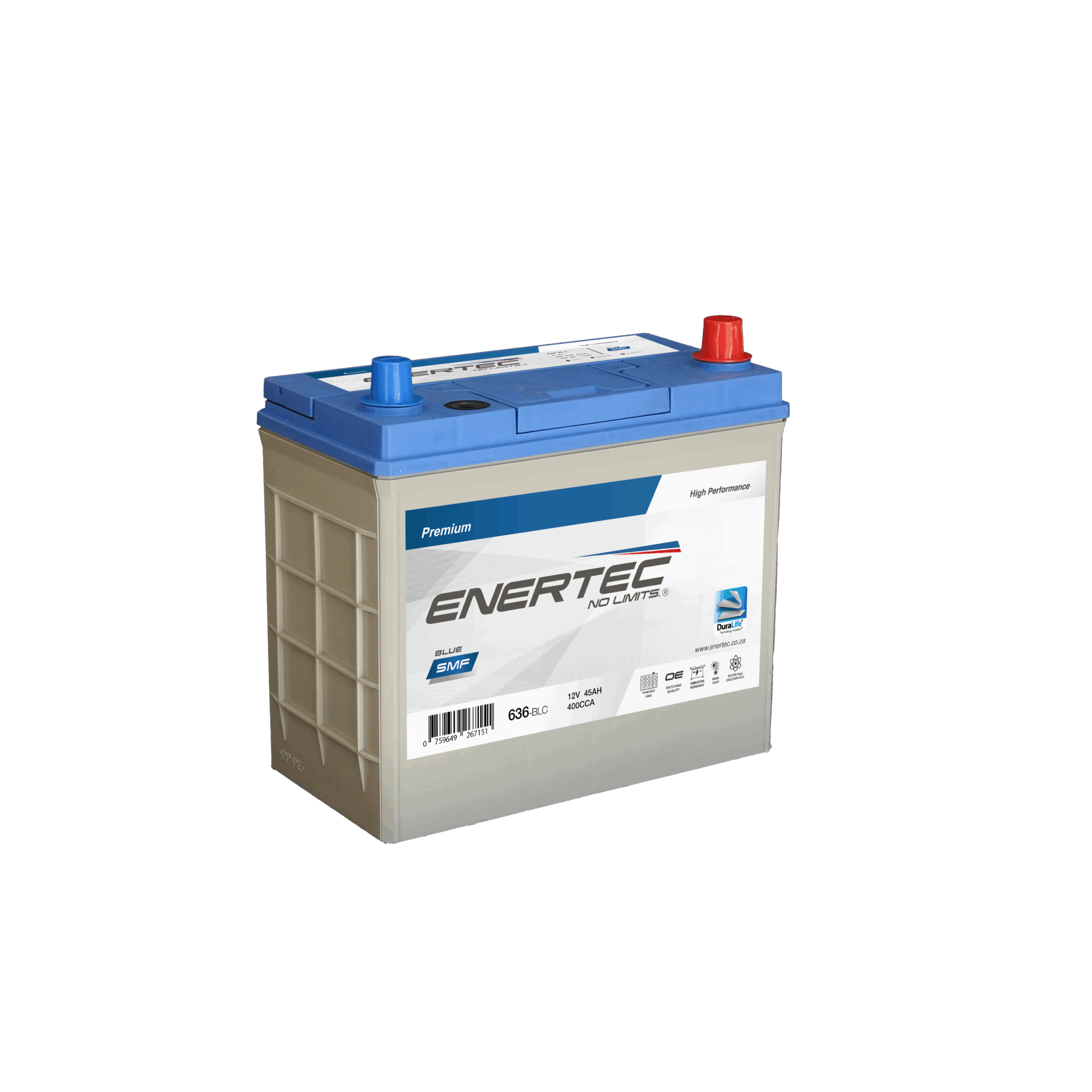 636-BLC 12V 45Ah Enertec Blue Lead Calcium Automotive, UPS & Standby Battery