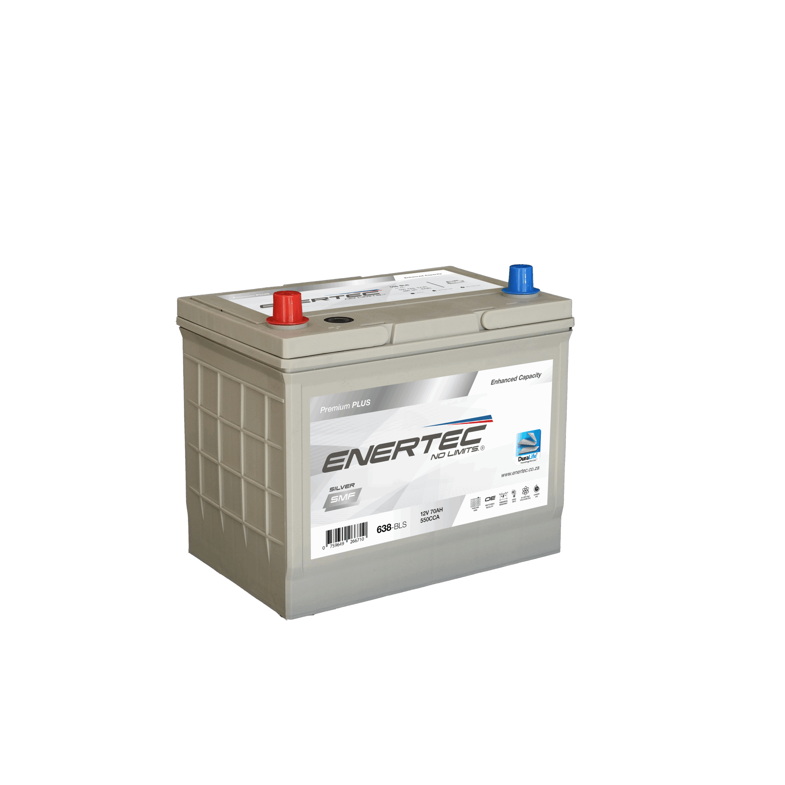 638 12V 70Ah Enertec Silver Lead-Acid Automotive Battery