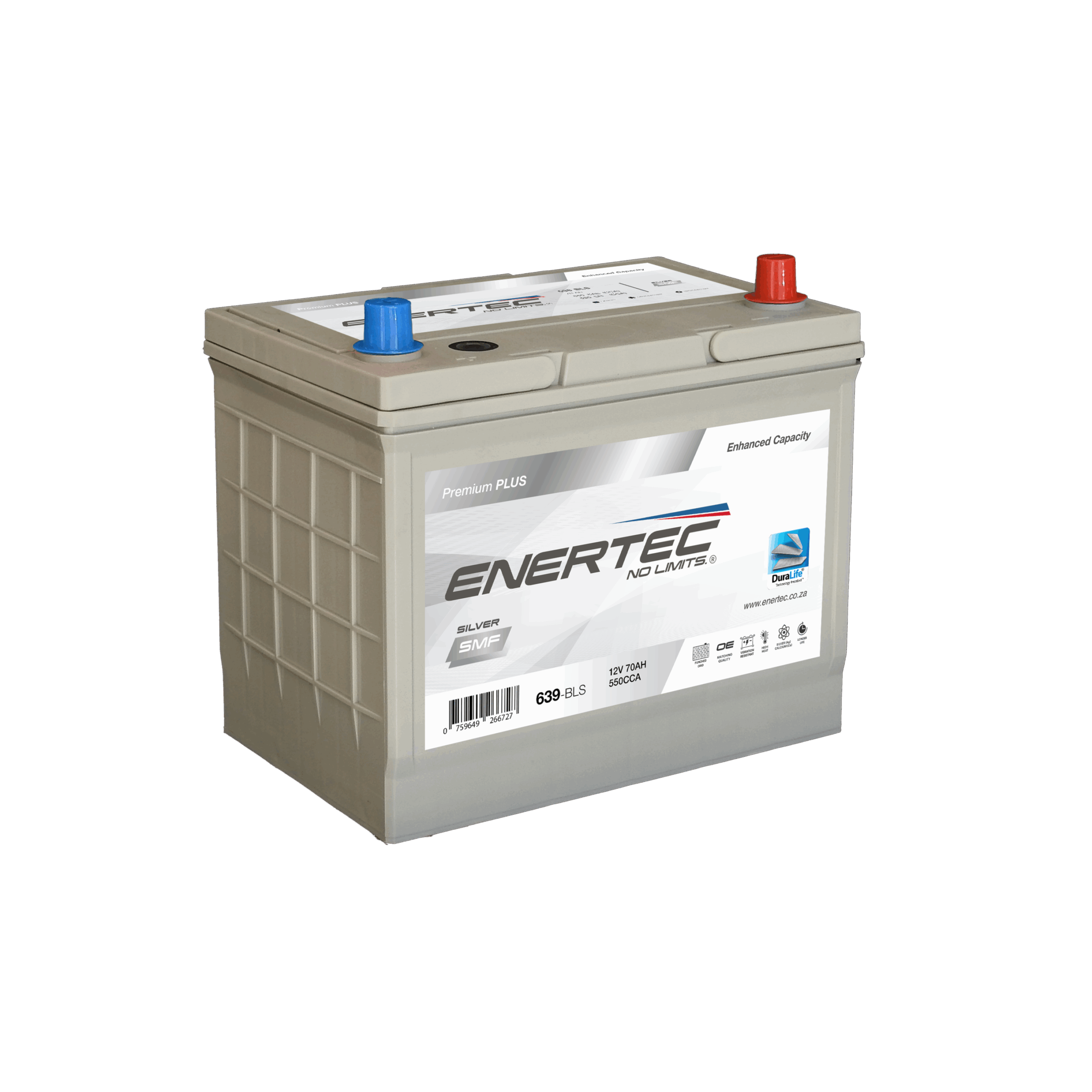639-BLS 12V 70Ah Enertec Silver Lead-Acid Automotive Battery