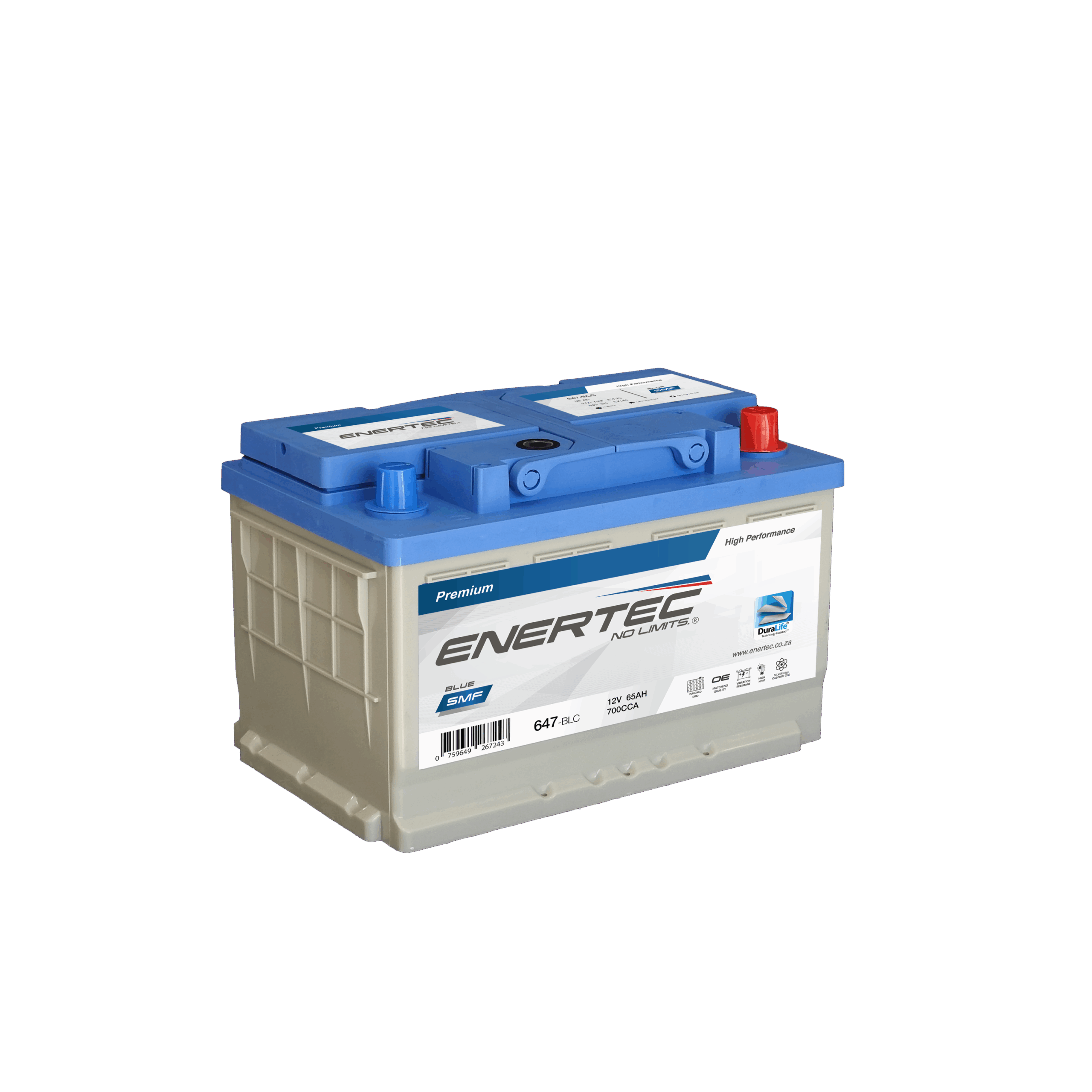 647-BLC 12V 65Ah Enertec Blue Lead Calcium Automotive Battery