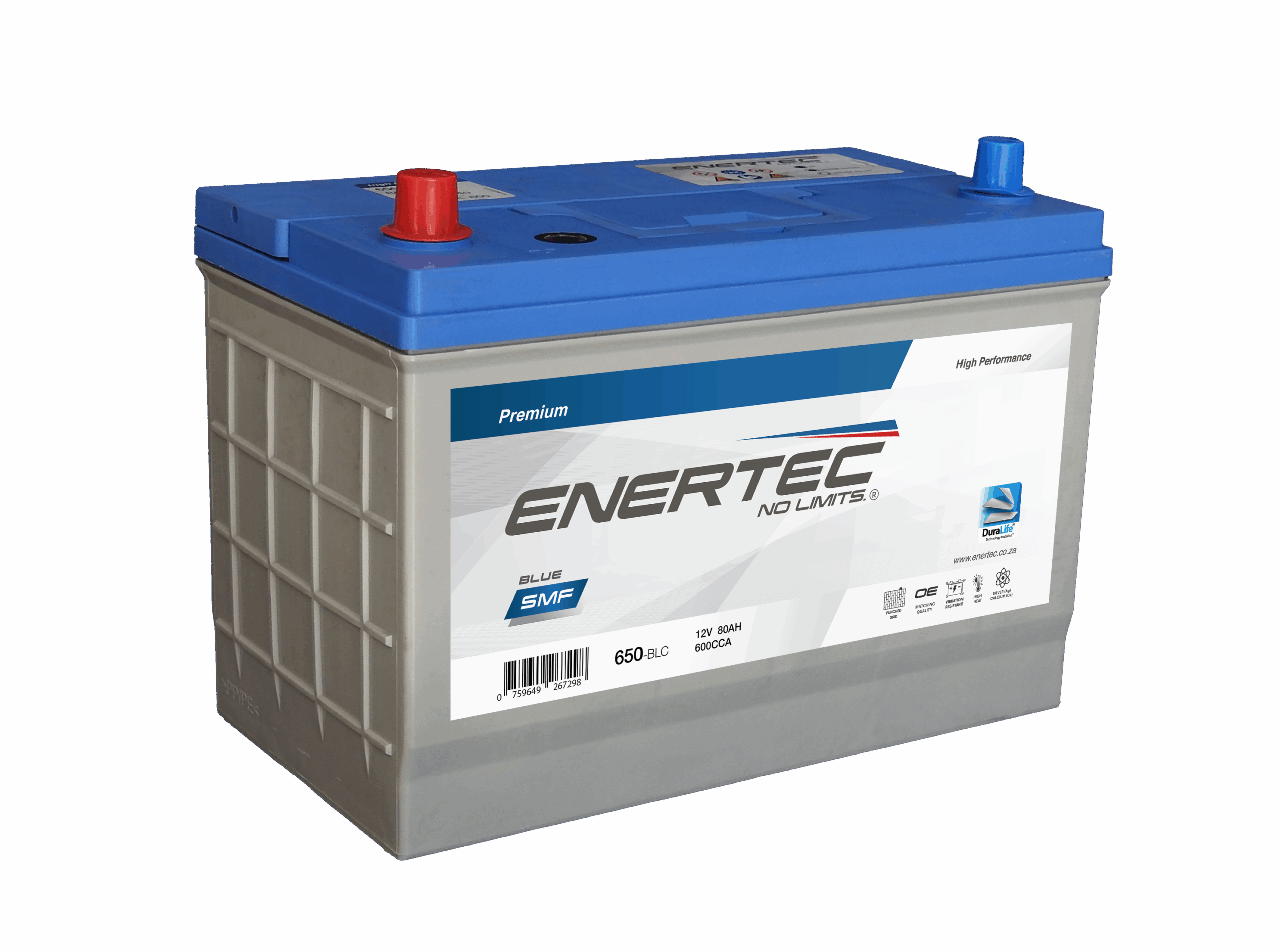 650-BLC 12V 80Ah Enertec Blue Lead Calcium Automotive Battery