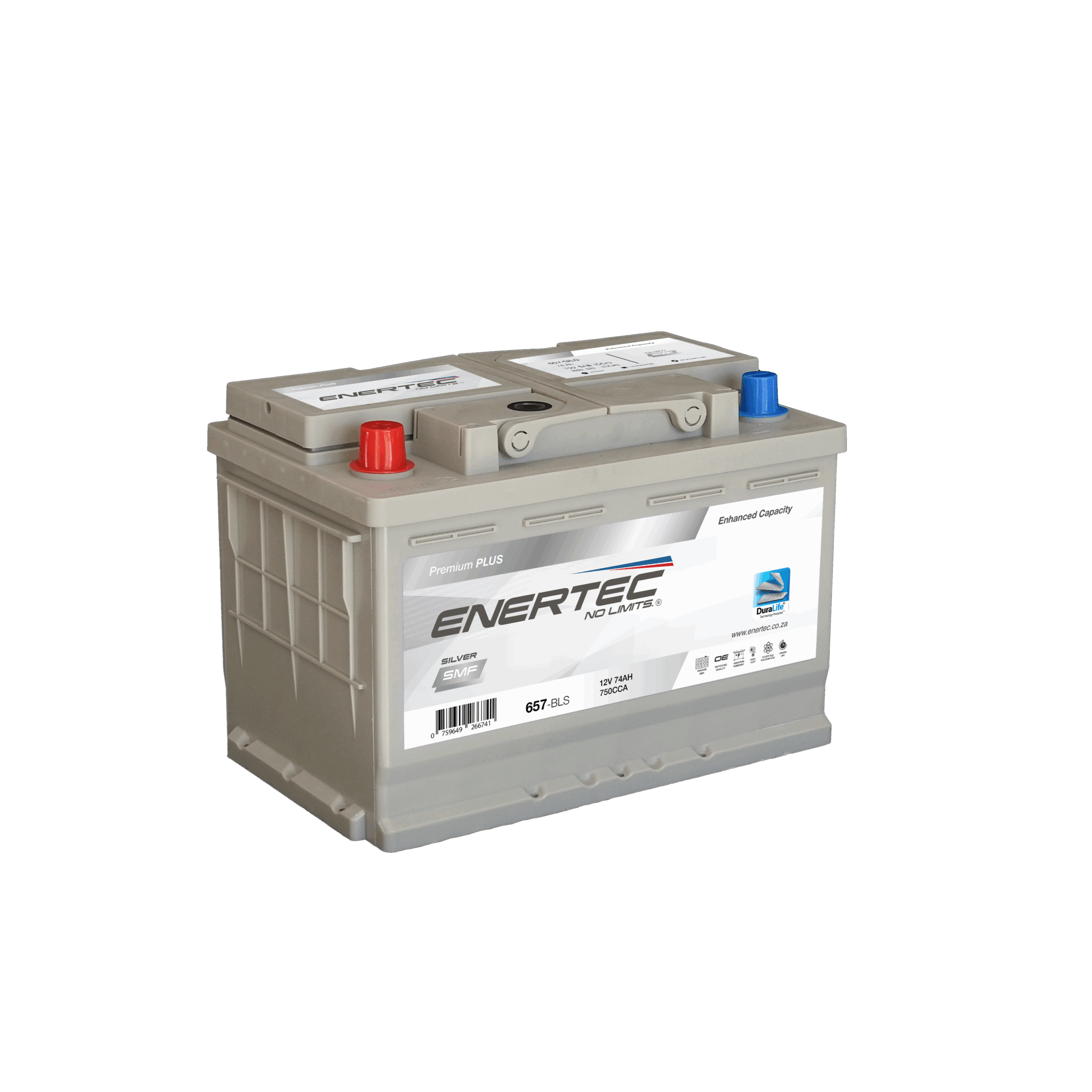 657-BLS 12V 74Ah Enertec Silver Lead-Acid Automotive Battery