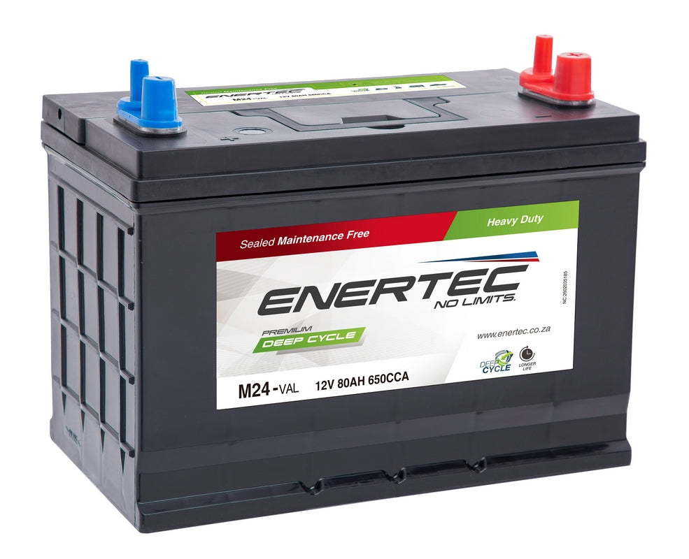M24-MF 12V 80Ah Enertec BLUE Lead Acid Marine And Leisure Battery